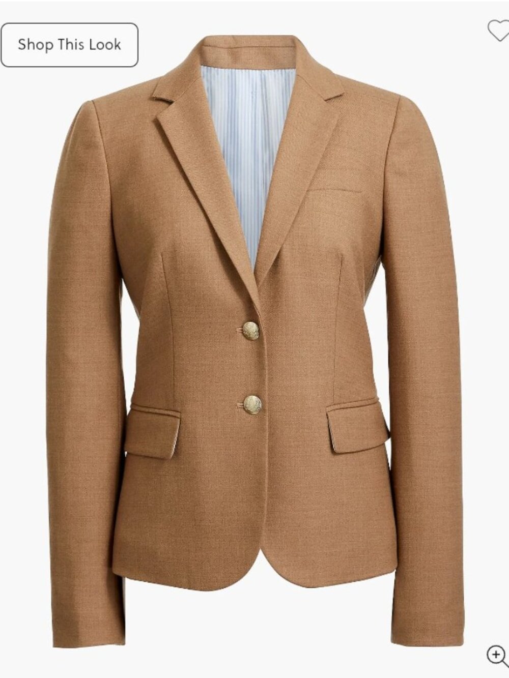 NWT J Crew Schoolboy Blazer Camel 2P